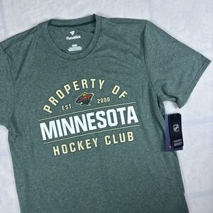 NWT Minnesota Wild NHL Hockey  T-Shirt Fanatics Adult Small Green